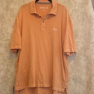 Orvis Men's Polo in Warm Orange